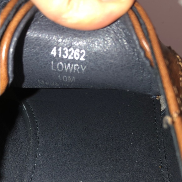 Restoration Lowry Men’s Cognac Oxford Stacked Heel Dress Shoes